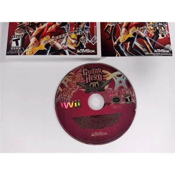 TESTED! Wii Guitar Hero Gibson Les Paul White Wireless Guitar w/ Strap & Game - Picture 10 of 10